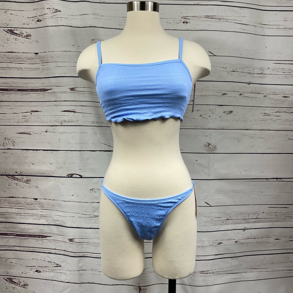 Xhilaration Teal‎ Scrunched Bikini Set